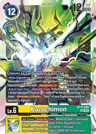 Kazuchimon (BT17-040) Foil Super Rare - Secret Crisis