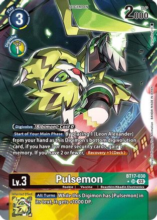 Pulsemon (Alternate Art) (BT17-030) Foil Super Rare - Secret Crisis