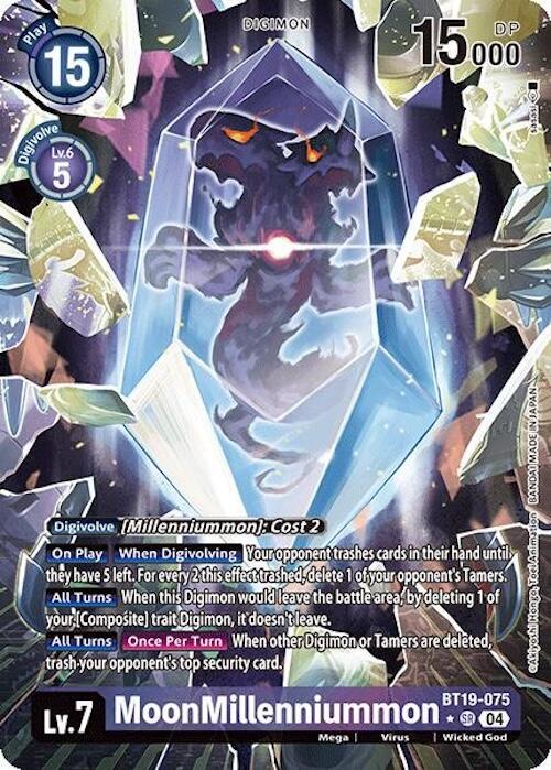 MoonMillenniummon Alternate Art BT19-075 SR (Release Special Booster 2.0)  - Foil