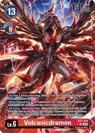 Volcanicdramon (Alternate Art) (EX7-014) Foil Super Rare - Digimon LIBERATOR