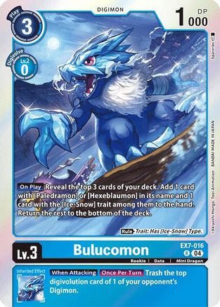 Bulucomon (EX7-016) Foil Rare - Digimon LIBERATOR
