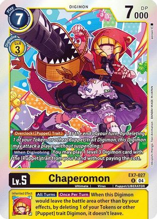 Chaperomon (EX7-027) Foil Rare - Digimon LIBERATOR