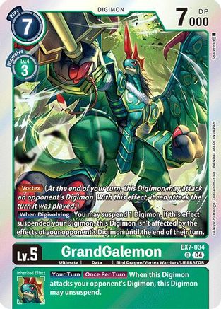 GrandGalemon (EX7-034) Foil Rare - Digimon LIBERATOR