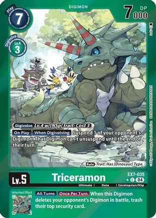 Triceramon (Foil) (EX7-035) Foil Common - Digimon LIBERATOR