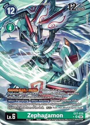 Zephagamon (Alternate Art) (EX7-036) Foil Super Rare - Digimon LIBERATOR
