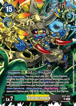 Tlalocmon (EX7-037) Foil Super Rare - Digimon LIBERATOR
