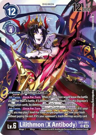 Lilithmon (X Antibody) (EX7-061) Foil Super Rare - Digimon LIBERATOR