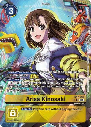 Arisa Kinosaki (Alternate Art) (EX7-063) Foil Rare - Digimon LIBERATOR