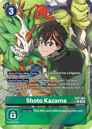 Shoto Kazama (Alternate Art) (EX7-064) Foil Rare - Digimon LIBERATOR