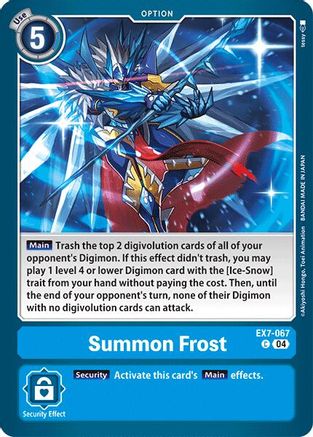 Summon Frost (EX7-067)  Common - Digimon LIBERATOR
