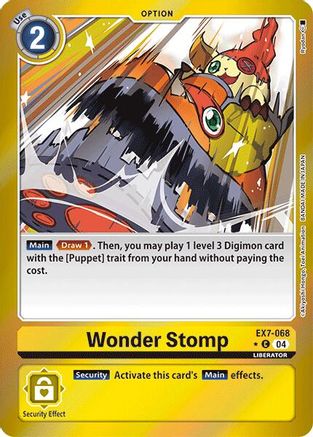 Wonder Stomp (Foil) (EX7-068) Foil Common - Digimon LIBERATOR
