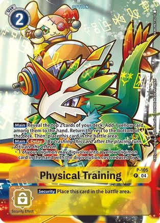 Physical Training (Starter Deck 18 Exclusive) (P-105) Foil Promo - Digimon Promotion Cards