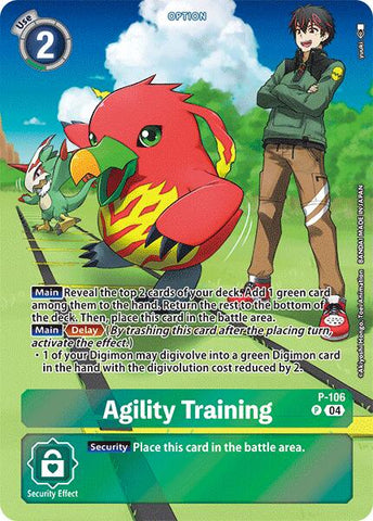 Agility Training (Starter Deck 18 Exclusive) (P-106) Foil Promo - Digimon Promotion Cards