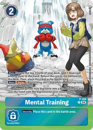 Mental Training (Starter Deck 19 Exclusive) (P-104) Foil Promo - Digimon Promotion Cards