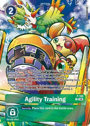 Agility Training (Starter Deck 19 Exclusive) (P-106) Foil Promo - Digimon Promotion Cards