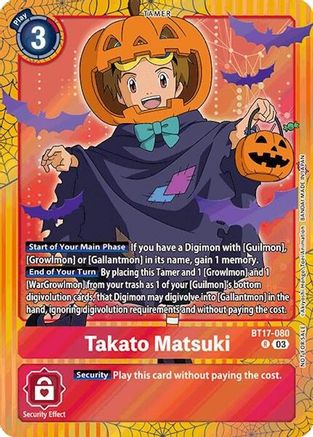 Takato Matsuki (Halloween Event 2024) (BT17-080) Foil Rare - Secret Crisis