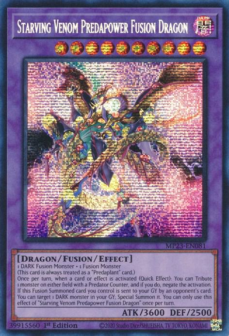 Starving Venom Predapower Fusion Dragon MP23-EN081 (25th Anniversary Tin: Dueling Heroes Mega Pack)  - 1st Edition