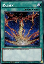 Raigeki (Alternate Art) (MP24-EN056) - Prismatic Secret Rare - 1st Edition - 25th Anniversary Tin: Dueling Mirrors