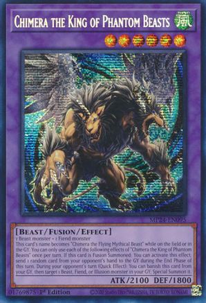Chimera the King of Phantom Beasts (MP24-EN095) - Prismatic Secret Rare - 25th Anniversary Tin: Dueling Mirrors