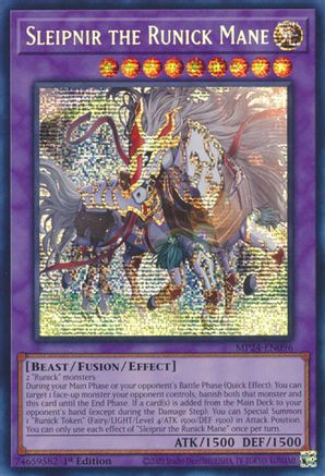 Sleipnir the Runick Mane (MP24-EN096) - Prismatic Secret Rare - 1st Edition - 25th Anniversary Tin: Dueling Mirrors