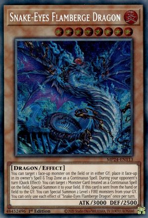 Snake-Eyes Flamberge Dragon (MP24-EN113) - Prismatic Secret Rare - 1st Edition - 25th Anniversary Tin: Dueling Mirrors