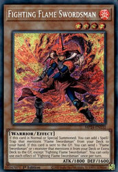 Fighting Flame Swordsman (MP24-EN132) - Prismatic Secret Rare - 1st Edition - 25th Anniversary Tin: Dueling Mirrors
