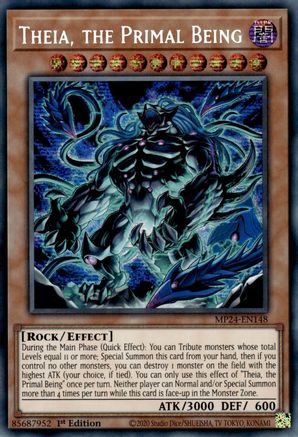 Theia, the Primal Being (MP24-EN148) - Prismatic Secret Rare - 1st Edition - 25th Anniversary Tin: Dueling Mirrors