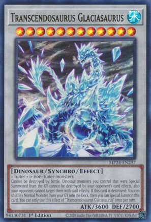Transcendosaurus Glaciasaurus (MP24-EN297) - Ultra Rare - 1st Edition - 25th Anniversary Tin: Dueling Mirrors