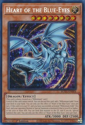 Heart of the Blue-Eyes (ROTA-EN004) - Secret Rare - Rage of the Abyss