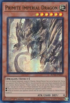 Primite Imperial Dragon (ROTA-EN013) - Ultra Rare - 1st Edition - Rage of the Abyss