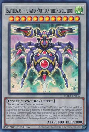 Battlewasp - Grand Partisan the Revolution (ROTA-EN036) - Super Rare - 1st Edition - Rage of the Abyss