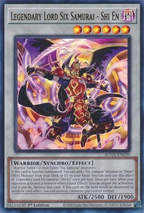 Legendary Lord Six Samurai - Shi En (ROTA-EN039) - Ultra Rare - 1st Edition - Rage of the Abyss