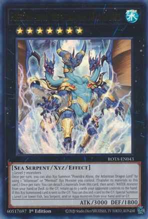 Poseidra Abyss, the Atlantean Dragon Lord (ROTA-EN043) - Ultra Rare - Rage of the Abyss