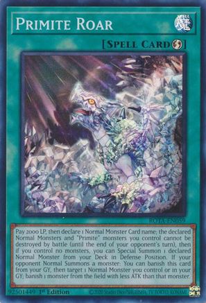 Primite Roar (ROTA-EN059) - Super Rare - 1st Edition - Rage of the Abyss
