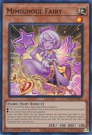 Mimighoul Fairy (ROTA-EN091) - Super Rare - 1st Edition - Rage of the Abyss