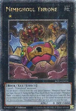 Mimighoul Throne (Quarter Century Secret Rare) (ROTA-EN094) - Quarter Century Secret Rare - 1st Edition - Rage of the Abyss