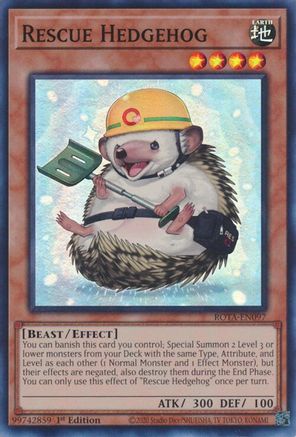 Rescue Hedgehog (ROTA-EN097) - Super Rare - 1st Edition - Rage of the Abyss