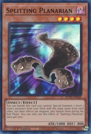 Splitting Planarian (ROTA-EN100) - Super Rare - 1st Edition - Rage of the Abyss