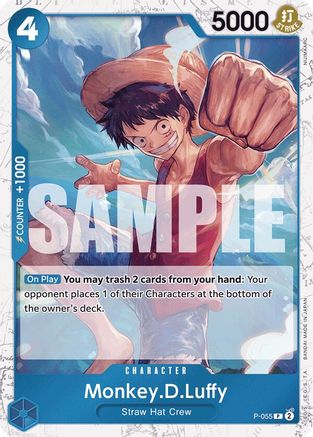 Monkey.D.Luffy (P-055) (Jolly Roger Foil) (P-055) - Foil Promo - Premium Booster -The Best-