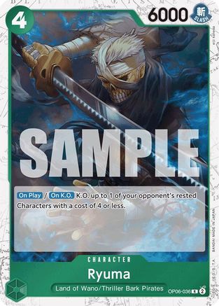 Ryuma (Jolly Roger Foil) (OP06-036) - Foil Rare - Premium Booster -The Best-