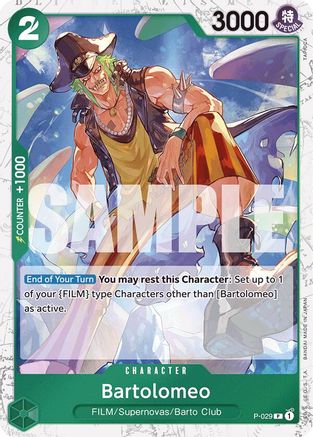 Bartolomeo (P-029) (Jolly Roger Foil) (P-029) - Foil Promo - Premium Booster -The Best-