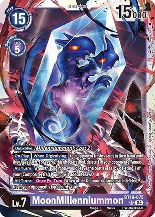 MoonMillenniummon (BT19-075) Foil Super Rare - Release Special Booster 2.0
