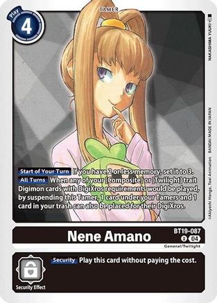 Nene Amano (BT19-087)  Uncommon - Release Special Booster 2.0