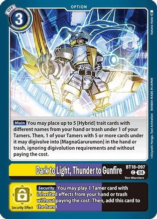 Dark to Light, Thunder to Gunfire (BT18-097)  Common - Release Special Booster 2.0