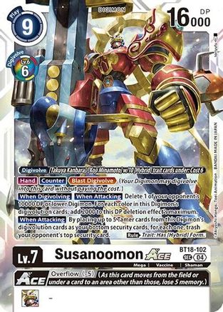 Susanoomon ACE (BT18-102) Foil Secret Rare - Release Special Booster 2.0