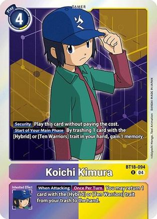 Koichi Kimura (BT18-094) Foil Rare - Release Special Booster 2.0