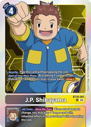 J.P. Shibayama (BT18-091) Foil Rare - Release Special Booster 2.0