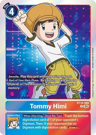 Tommy Himi (BT18-089) Foil Rare - Release Special Booster 2.0