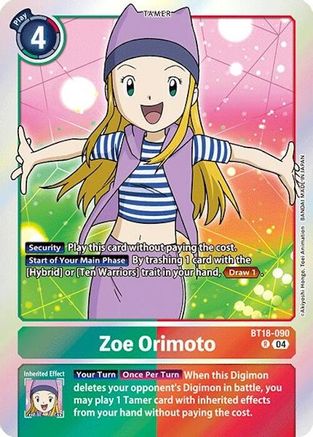 Zoe Orimoto (BT18-090) Foil Rare - Release Special Booster 2.0