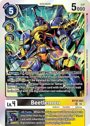 Beetlemon (BT18-063) Foil Super Rare - Release Special Booster 2.0